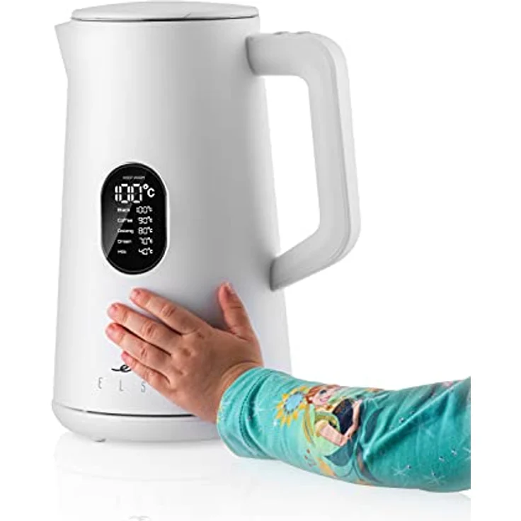 ETA Elsa ETA559790010 Wasserkocher, 1800 W, 1,5 L, 360°-Basis, Edelstahl, weiß – Bild 6