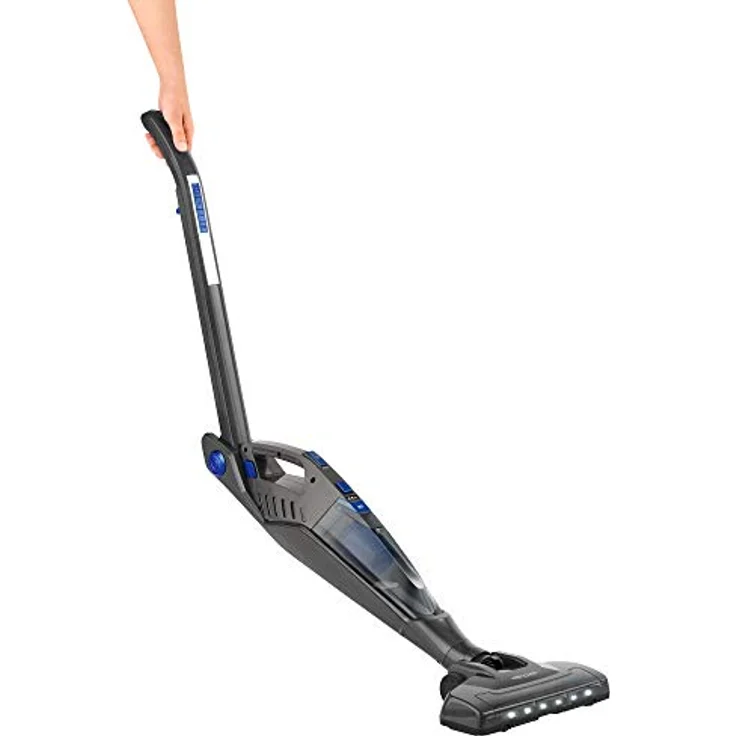 ProfiCare PC-BS 3035 A 2 in 1 Hand-und Bodenstaubsauger, praktische Ladestation inkl. Zubehörhalterung, leistungsstarker 14,8 V Lithium Ionen Akku, Turbo Rotation, HEPA-Filter, anthrazit-blau – Bild 3