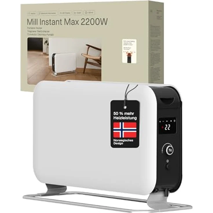 MILL CONVECTION CO2200LEDMAX varmeapparat Radiator Indendørs 2200 W Hvid,  – Bild 2