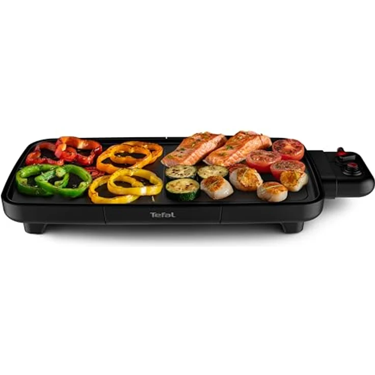 Tefal Plancha Booster Tischgrill CB6428, 2200 W, extra große Grillfläche, Boost-Zone, 6 Temperaturstufen, schwarz – Bild 1