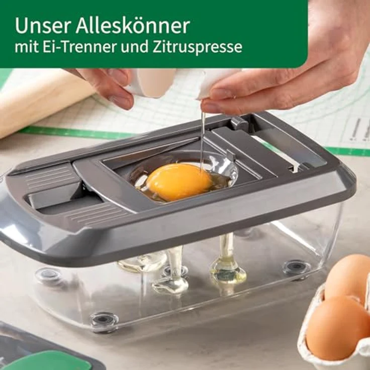 Chefkoch Mehrzweck Gemüseschneider 16-Teilig – Das Multi-Tool für die Küche ist Cutter, Dicer, Slicer, Chopper und Küchenschneider in einem Set – Multischneider für Gemüse – Bild 4