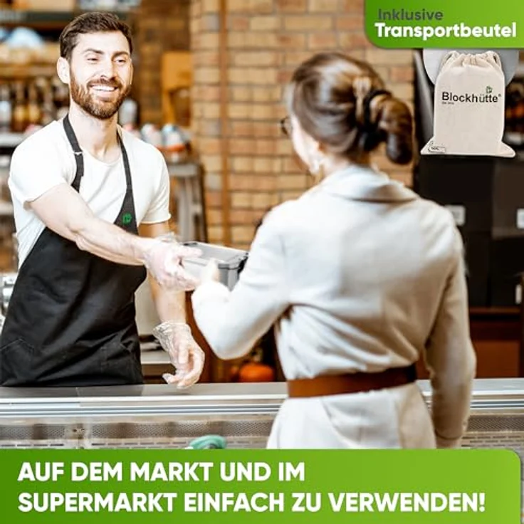 Blockhütte Brotdose 1200 ml, inkl. Austauschdichtung & Trennwand, Edelstahl, silber – Bild 7