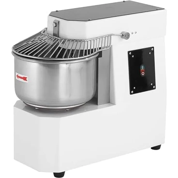 GastroHero Teigknetmaschine ECO 20L, Edelstahl, 1100 W, fester Kopf für Pizza- und Bäckereiteige