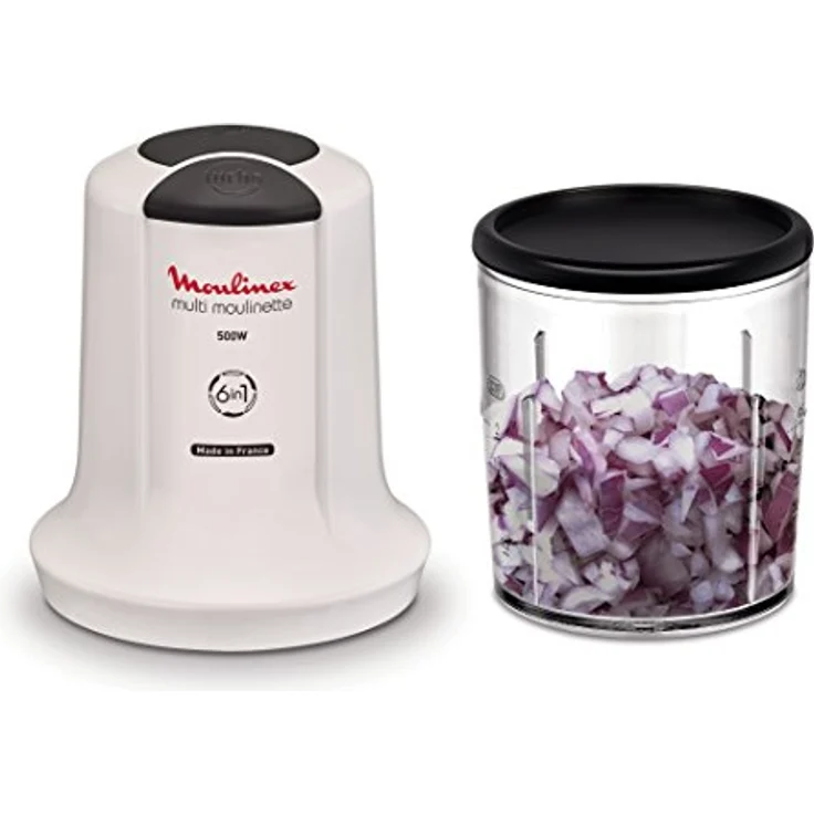 Moulinex AT7231 Multi Moulinette Zerkleinerer, weiß-dunkelgrau – Bild 5