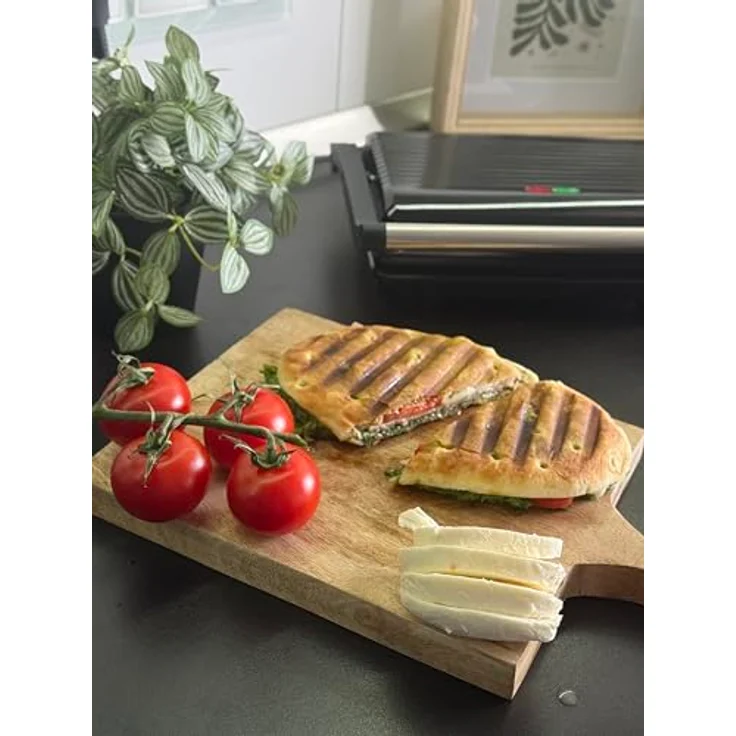 Steba FG 10 GRILLINO, Kontaktgrill mit 1000 W, klappbar, PFAS-freie keramikbeschichtete Grillplatten, schwarz – Bild 7