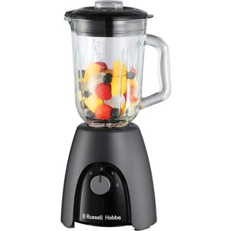 Russell Hobbs Standmixer [Smoothie Maker] Mixer (Blender, 1,5L Glasbehälter, 2 Stufen und Pulse-Funktion, BPA-frei, Edelstahlmesser, 850 Watt Hochstleistung) in Matte Charcoal – Bild 1