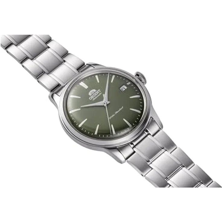 Orient Classic Kinder 38 mm, Automatikuhr mit manuellem Aufzug AC0M, olivgrün, klassisches Design – Bild 3