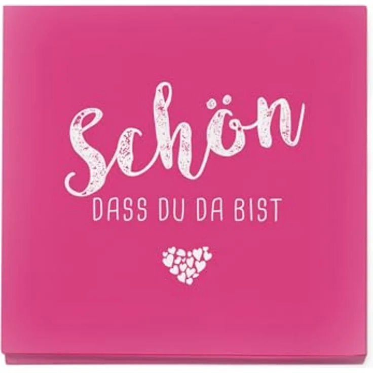 itenga Servietten Schön dass du da bist, 3-lagig, 30 x 30 cm, fuchsia pink, 40 Stück für Kommunion, Konfirmation, Hochzeit und Taufe – Bild 2