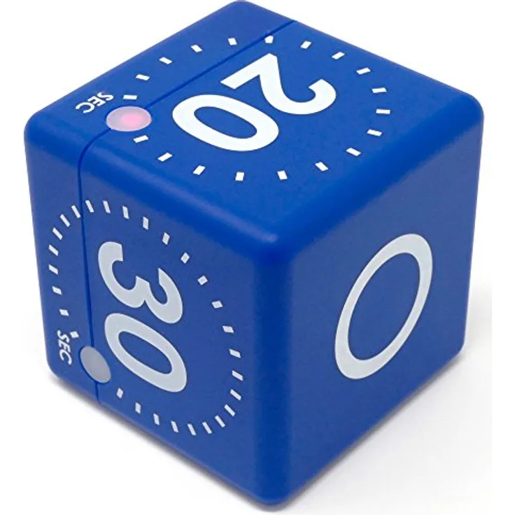 TFA Dostmann Digitaler Cube Timer 38.2036, multifunktionaler Kurzzeitmesser mit 4 Ablaufzeiten, optischem und akustischem Signal, L 60 x B 60 x H 60 mm