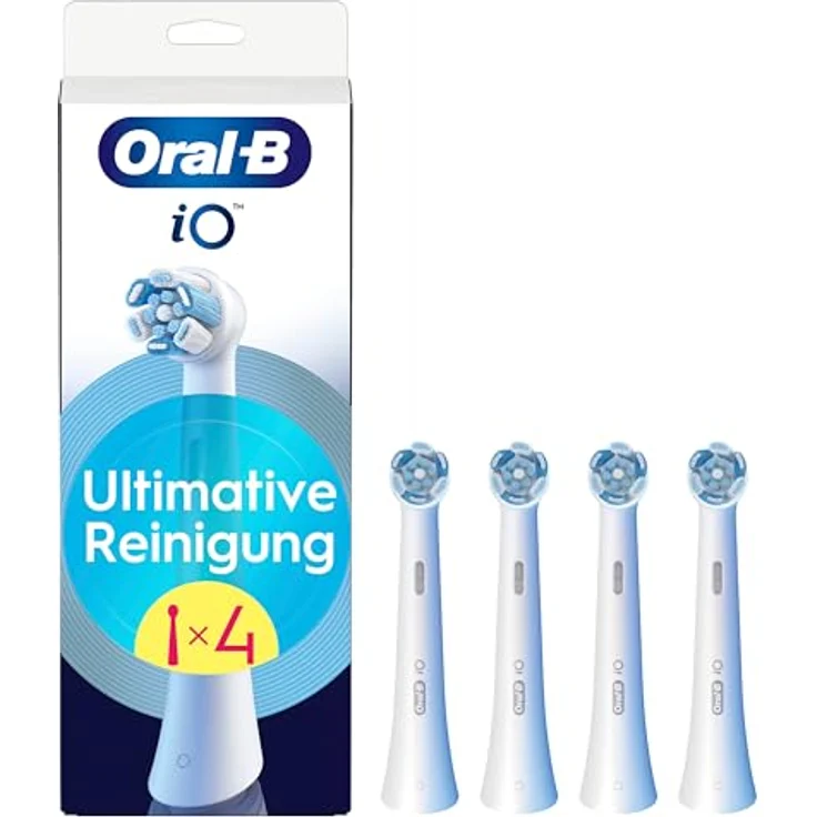 Oral-B iO Ultimative Reinigung Aufsteckbürsten, 'Borsten-in-Borsten' Bündel, Weiß, 4 Stück – Bild 1