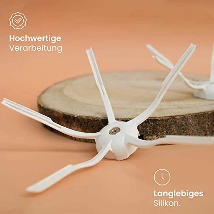 BiOHY Seitenbürste für Roborock S7 Serie in weiß (6er-Set) | Wischroboter Zubehör | Bürste für Fliesen, Parkett & PVC | S7, S7+, S7 MaxV, S7 MaxV Plus, S7 MaxV Ultra | Ersatzteile zum Original – Bild 2