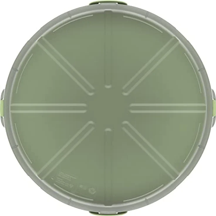elasto Pizzabox 'ToGo', BPA-freie und wiederverwendbare Kunststoff-Aufbewahrungsbox aus recycelbarem Material, geselliges grün/transparent – Bild 7