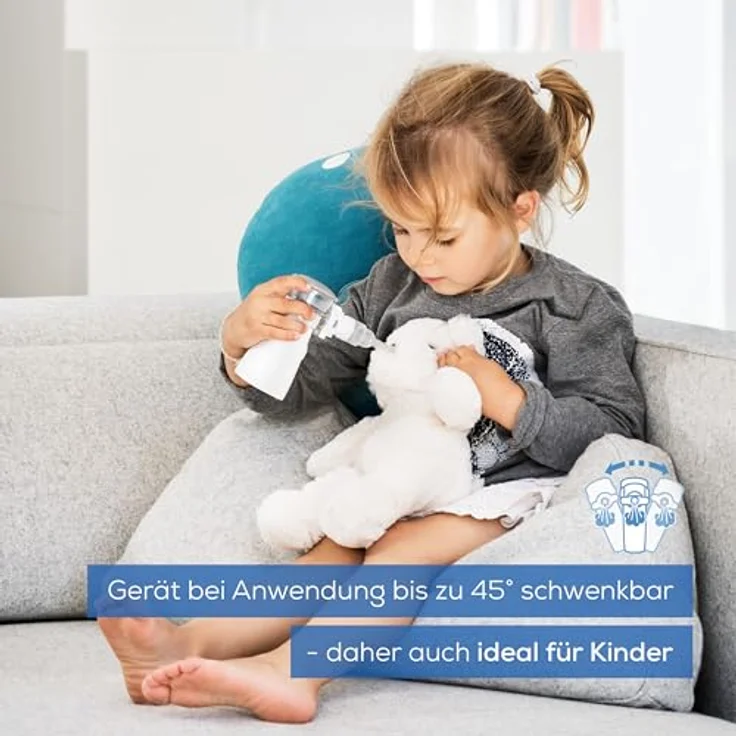 Beurer IH 57 Inhalator, Verneblung mit Schwingmembran- und Aerosol-Technologie, tragbares Inhaliergerät mit wiederaufladbarem Akku, zur Anwendung bei Erkältung, Asthma und anderen Atemwegserkrankungen – Bild 5