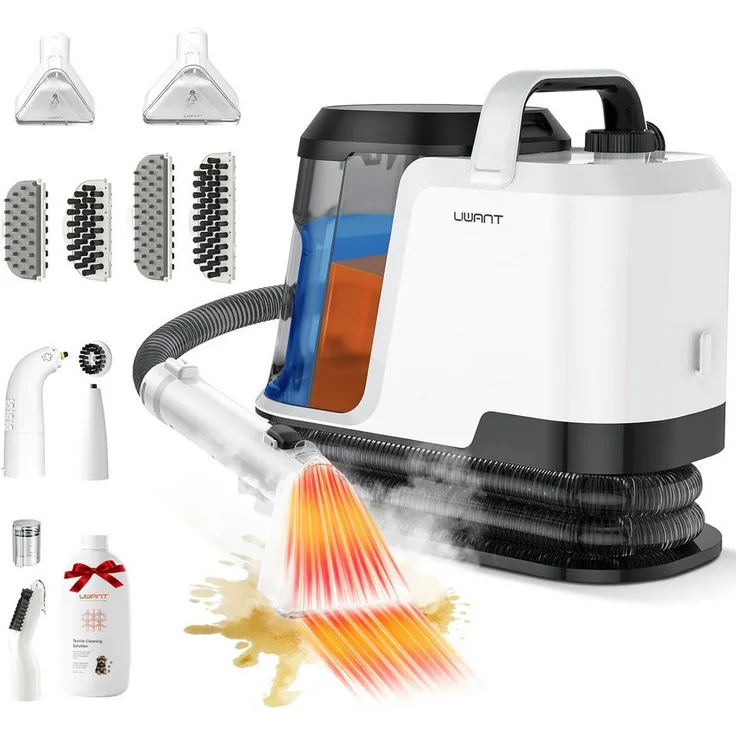 UWANT Uwant Y100 Steam 4-in-1 Teppichreinigungsgerät, 28000PA Saugkraft, 1750 W, 100°C Dampf, Selbstreinigung, umfangreiches Zubehör