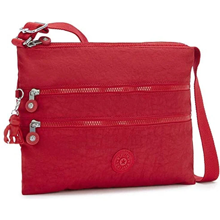 Kipling Alvar Umhängetasche, Damenhandtasche, 33 cm, modern, rot, stufenlos verstellbarer Umhängeriemen – Bild 4