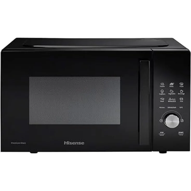 Hisense H23MOBSD1HG Mikrowelle mit Grill, Kapazität 23 l, 800 W Leistung, 1000 W Grill, Timer 60 Min, Auftaumodus, Griff, schwarzes Finish – Bild 1