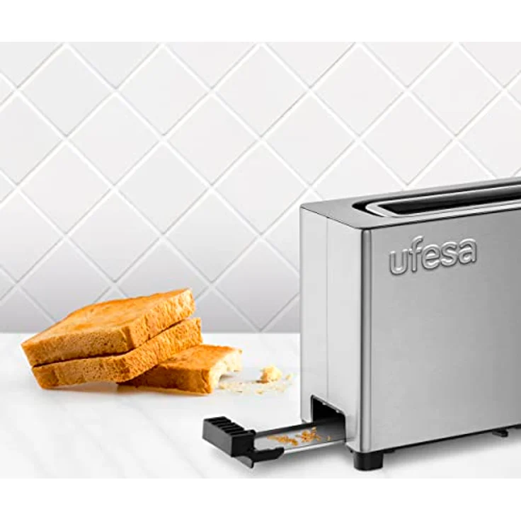 Ufesa Plus Delux Toaster 1 Extra Lange Scheibe, LCD-Digitalbildschirm, 1050 W, 1 breiter Schlitz, 7 Bräunungstufen – Bild 3