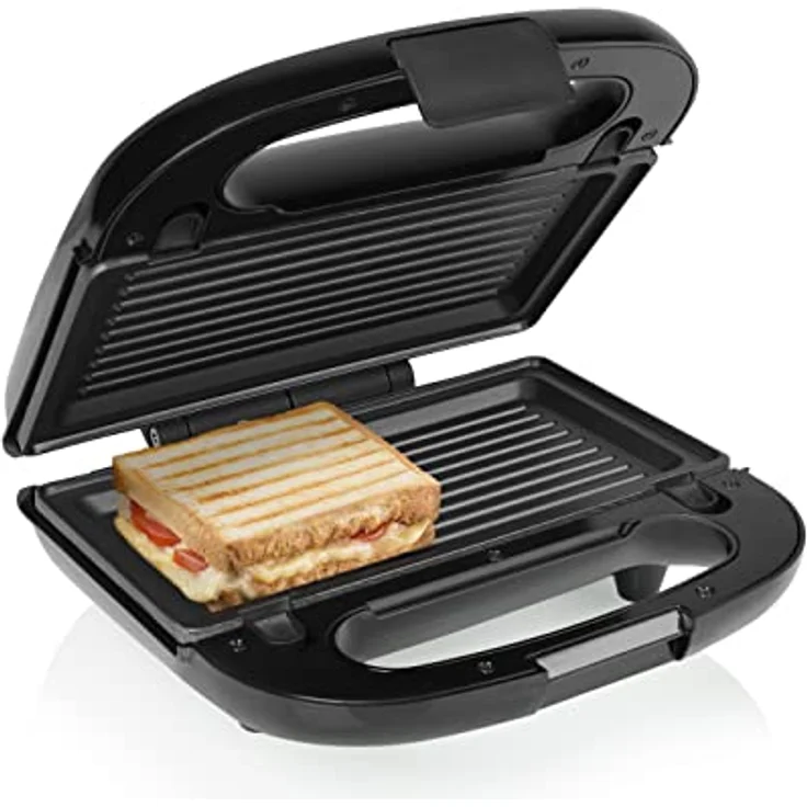 Tristar 3-in-1 Sandwich-Maker SA-3071 – Auswechselbare Sandwich-, Grill- und Waffel-Platten – Grillfläche: 22,4 x 12,5 cm – 750 W, Schwarz – Bild 1