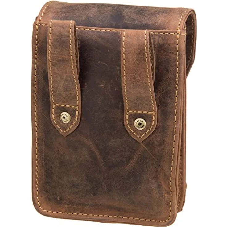 Greenburry Vintage Gürteltasche Leder 11 cm x 7 cm x 16 cm, braun, 100% Leder – Bild 2