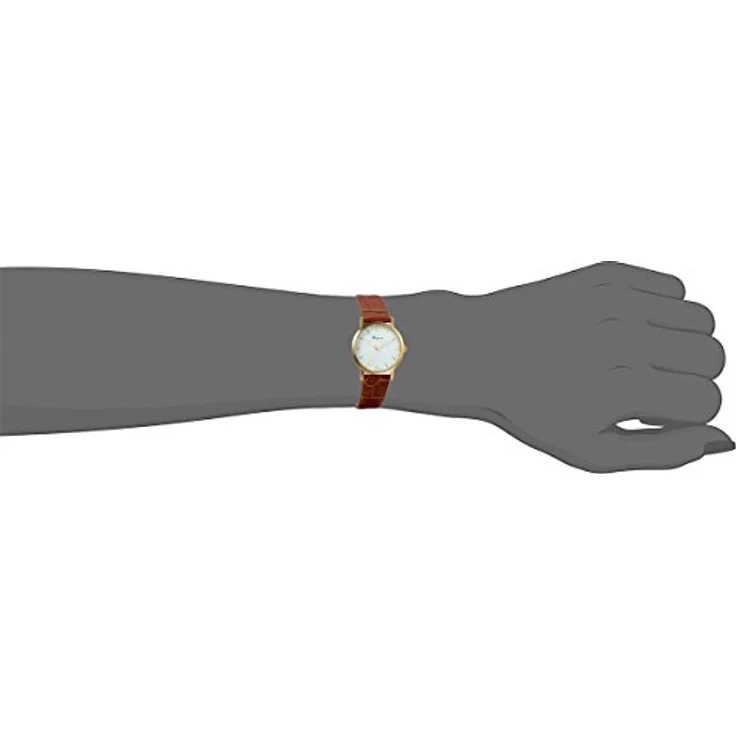 JewelryWe Damen Analog Quarzuhr, Kaffee Lederarmband, Römische Ziffern, einfaches Business Casual Design, Geschenk für Paare – Bild 3
