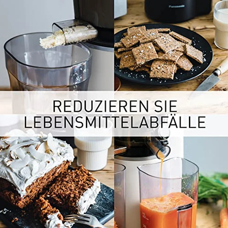 Panasonic Slow Juicer MJ-L501WXE Entsafter (Entsafter für Obst und Gemüse, Saftpresse, Edelstahl und Kunststoff, Entsafter elektrisch, 150 W, weiß) – Bild 10