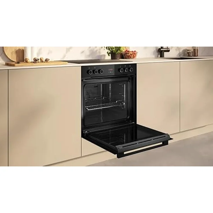 Neff Einbauherd-Set E1CCD2AK3 + M13R42N2, Elektrokochfeld EDX4B0 mit 71 l Nutzinhalt, 7 Beheizungsarten, Schwarz – Bild 4