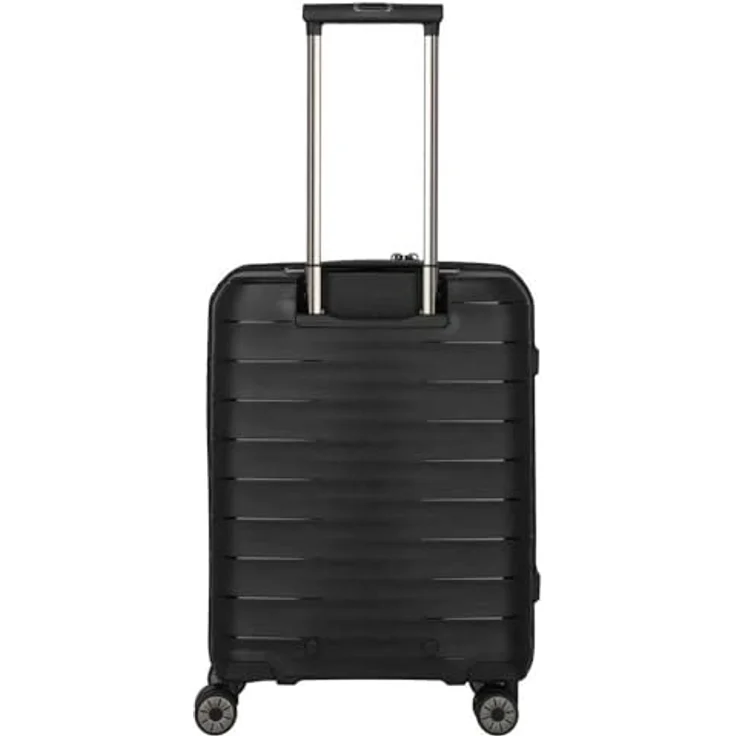 Travelite MOOBY 4-Rad Hartschalen Handgepäck Koffer klein, schwarz, 39 Liter, recyceltes Material, TSA Schloss, 55 x 40 x 20 cm, 2,3 kg – Bild 2