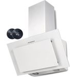 PKM Schräghaube S13-60BWPY | Kopffreihaube | Dunstabzugshaube | 60cm Breite | matt weiß | 3 Leistungsstufen | Umluft inkl. CF140 Aktivkohlefilter