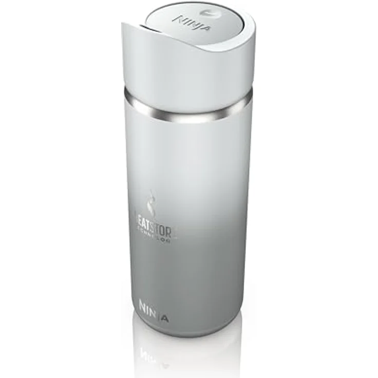 Ninja 400 ml Sip Perfect Thermosflasche für Heißgetränke, BPA-frei, spülmaschinenfest, auslaufsicher, Weiß, DW1603EUUKWH – Bild 1