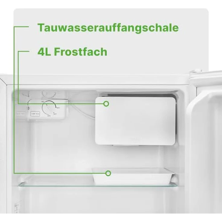 Bomann KB 7245 Minikühlschrank, freistehend, weiß, Energieklasse E – Bild 4