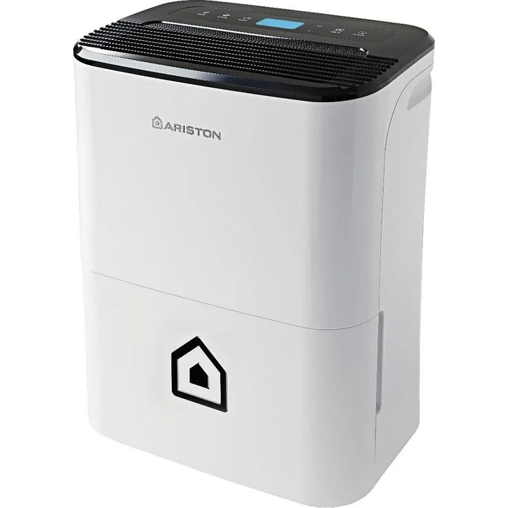Ariston Deos 21s, Luftentfeuchter mit 21 l/24h Leistung, 3,3 L Wassertank, 41 dB, Schwarz-Weiss
