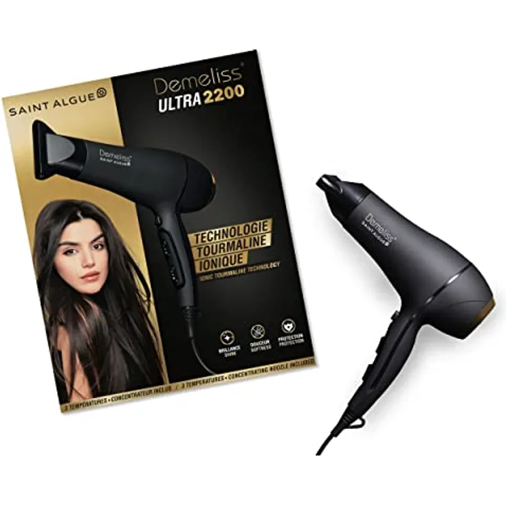Demeliss Ultra 2200 Haartrockner, Kaltstufe, 2200 Watt, schwarz