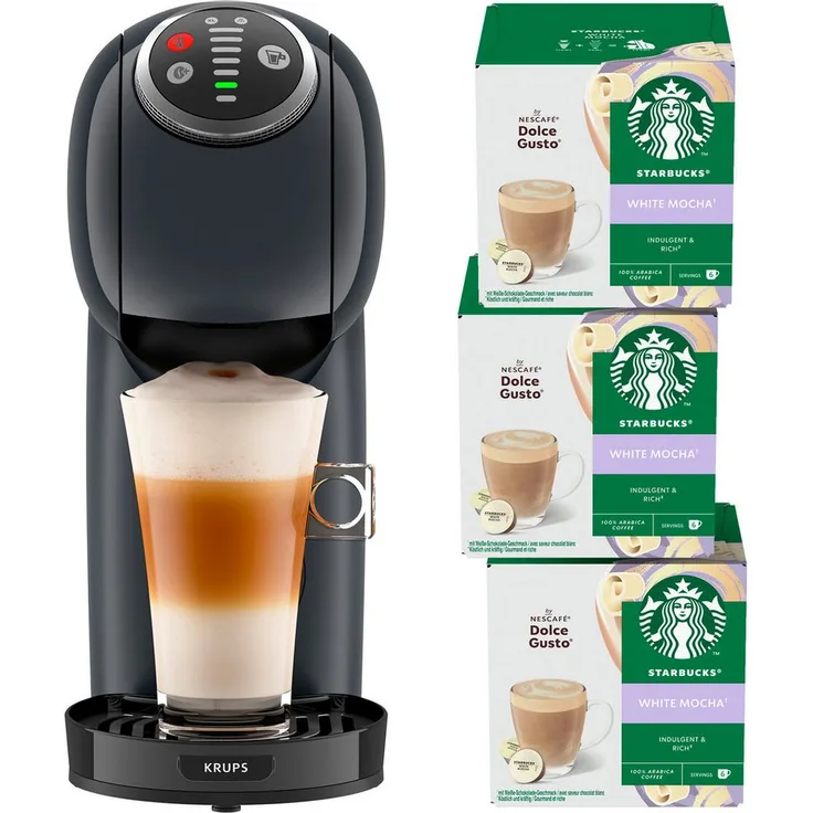 NESCAFÉ® Dolce Gusto® Kapselmaschine KP340B Genio S Plus, Espresso-Boost, inkl. 3 Pakete Nescafé Dolce Gusto White Mocha, schwarz