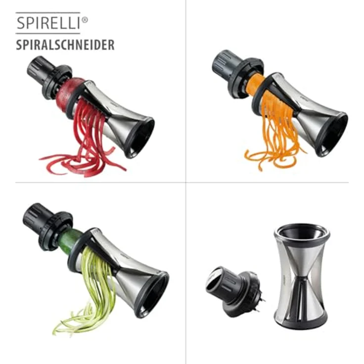 Original Gefu Spiralschneider 13700 - Perfekte Gemüsespaghetti im Handumdrehen dank Spirelli XL ? Profi Küchenhelfer – Bild 3