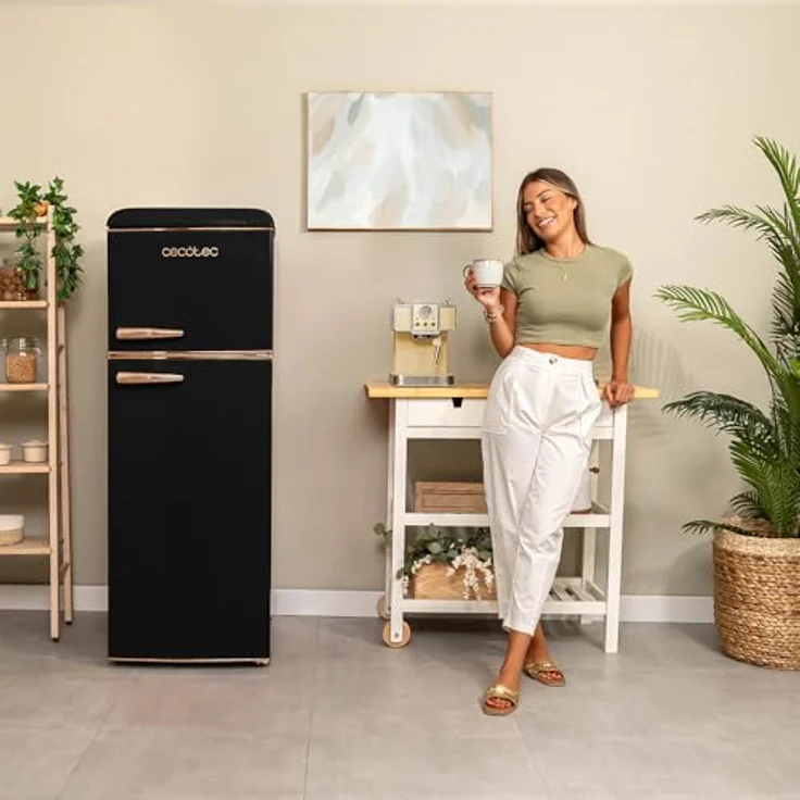 Cecotec Bolero CoolMarket 2D Origin 215 E, Kühlschrank mit 2 Türen, 215 l, Temperaturkontrolle, umkehrbare Tür, Schwarz – Bild 5