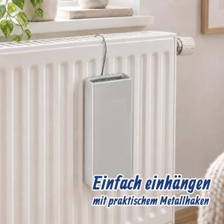 relaxdays Luftbefeuchter Heizung 4er Set, 0.4 l Wassertank, passive Feuchtigkeitsabgabe, Hellgrau – Bild 7