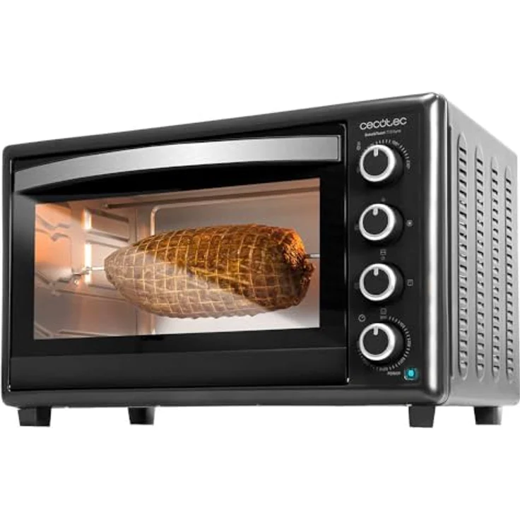 Cecotec Tischofen Bake&Toast 4600 Black Gyro, 46 L, 2000 W, 12 Heizfunktionen, inkl. Drehspieß und Krümelschublade, schwarz – Bild 1