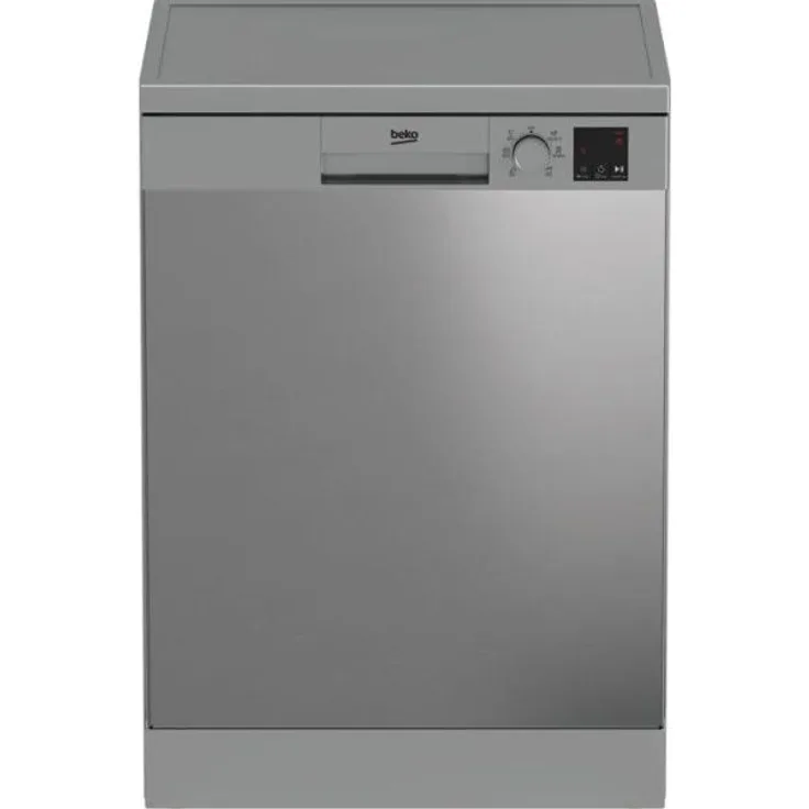 Beko DVN06430X, Freistehender Geschirrspüler, 60 cm, Edelstahl Schwarz, 14 Maßgedecke, Energieeffizienzklasse D, verschiedene Spülprogramme