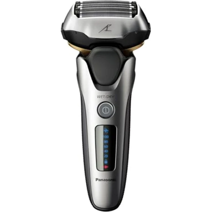 Panasonic ES-LV69-S803 Folienrasierer Silber, 5 Klingen, Nass-/Trockenrasur, Bartdichtesensor, Trimmer, Reisesicherung, inkl. Zubehör – Bild 1