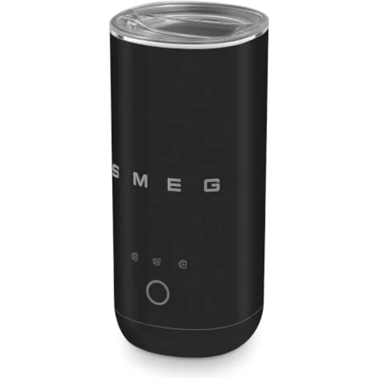 Smeg Milchaufschäumer MFF02BLMEU, elektrischer Milchaufschäumer schwarz-matt mit 3 Programmen für heiße Milch und Milchschaum – Bild 2