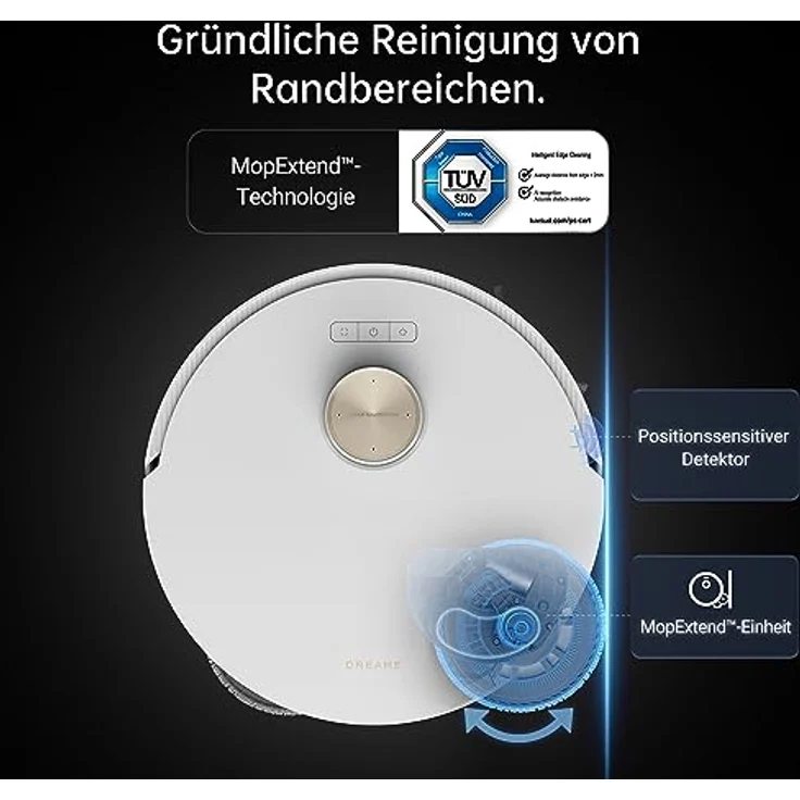 Dreame L20 Ultra Roboter Staubsauger mit MopExtend™-Technologie, Moppentfernung, anheben der Wischmopps, AI Action, 7000 Pa Saugroboter mit selbstreinigender Basisstation für Teppiche und Hartböden – Bild 2