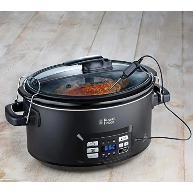 Russell Hobbs 25630-56 3in1 Multikocher, Sous Vide Garer, Slow Cooker, Schongarer, Bräter mit Kerntemperatursensor, 350 Watt, spülmaschinengeeigneter 6,5l Keramik-Gartopf, digitales Display, Temperaturanzeige, Timer – Bild 6