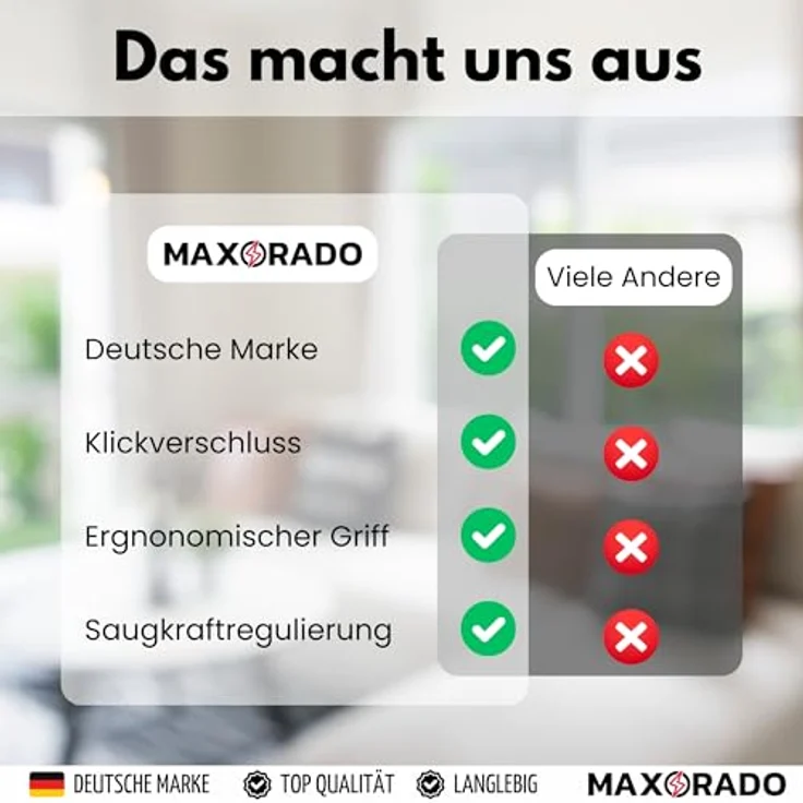 Maxorado Staubsaugerrohr Handgriff für Miele S8340, S771, S712, mit Saugkraftregler und gebogener Form, Zubehör für Miele Staubsauger – Bild 6