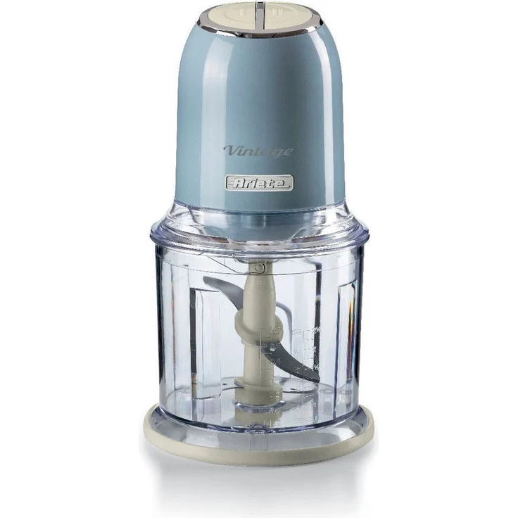 Ariete Zerkleinerer 438, 400 W, Retro-Design, Einhandbedienung, 2 Geschwindigkeitsstufen, 600 ml, vintage-weiß – Bild 1
