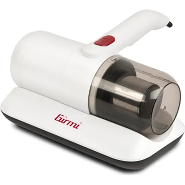 Girmi Vibra-Clean AP25 Milbensauger für Matratzen, 300 W, 12 kPa Saugkraft, UV-Lampe, Doppeltes Filtersystem (Metall + HEPA), VibraWave-Pads, leichtgewichtig