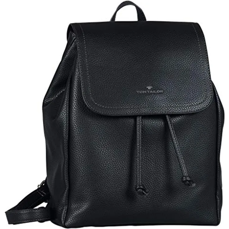 Tom Tailor Tinna City Rucksack, 32 cm, schwarz, 100% Polyurethan, 26 cm x 13 cm x 32 cm