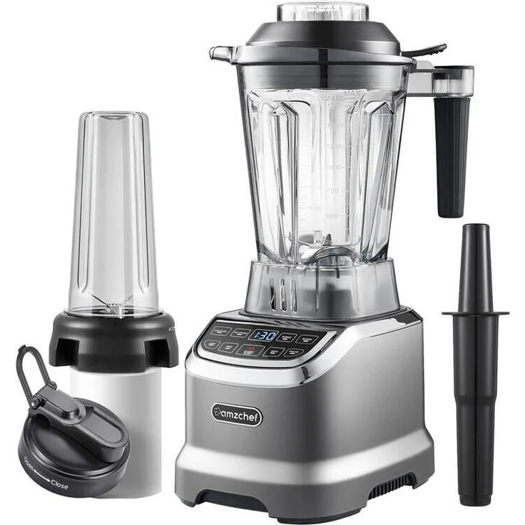 AMZCHEF ZM5003-GA Bechermixer, 1800 Watt, 1,85 Liter, grau