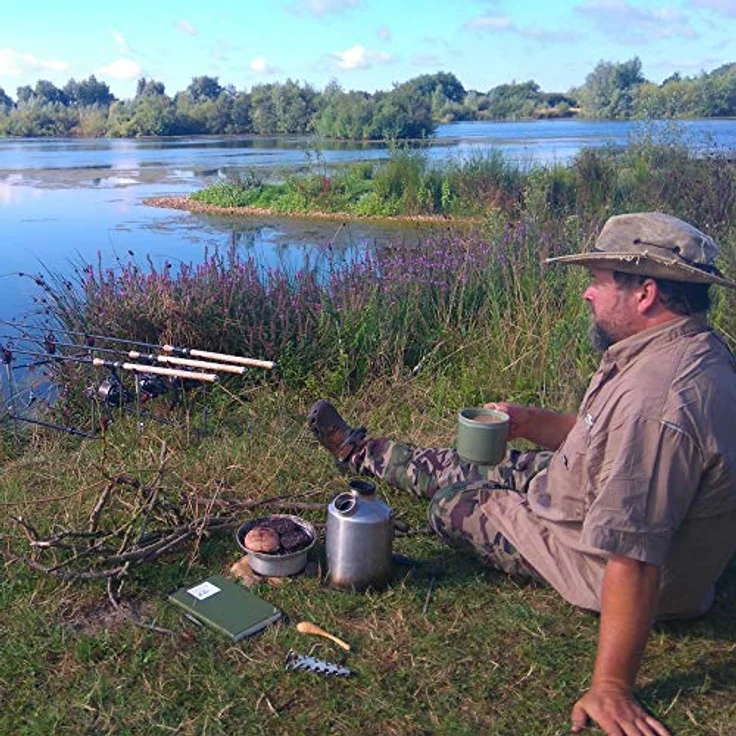 Kelly Kettle Medium Scout, Wasserkocher aus doppelwandigem Edelstahl mit Pfeife, Silber, für Heißgetränke und Mahlzeiten bei jedem Wetter – Bild 3