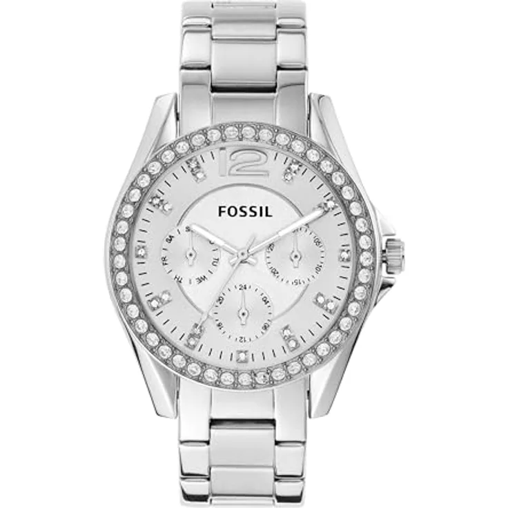 Fossil RILEY ES3202 Damenarmbanduhr Mit Zirkonen