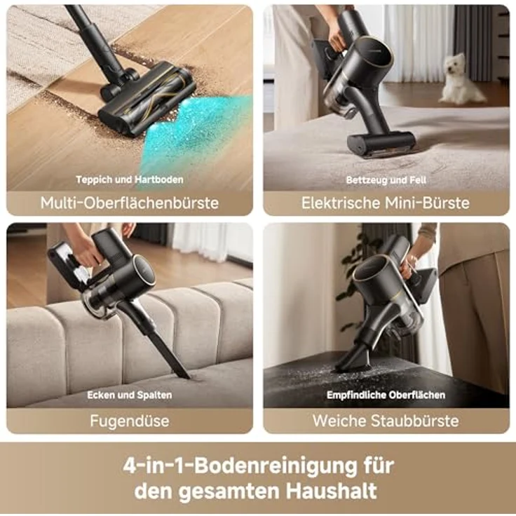 Dreame R20SE-A Akku Handstaubsauger, 20KPa Saugkraft, 0 Tangle Bürste, 5-schichtiger Filter, Schwarz, mit LED und App, 90 Minuten Akkulaufzeit – Bild 11